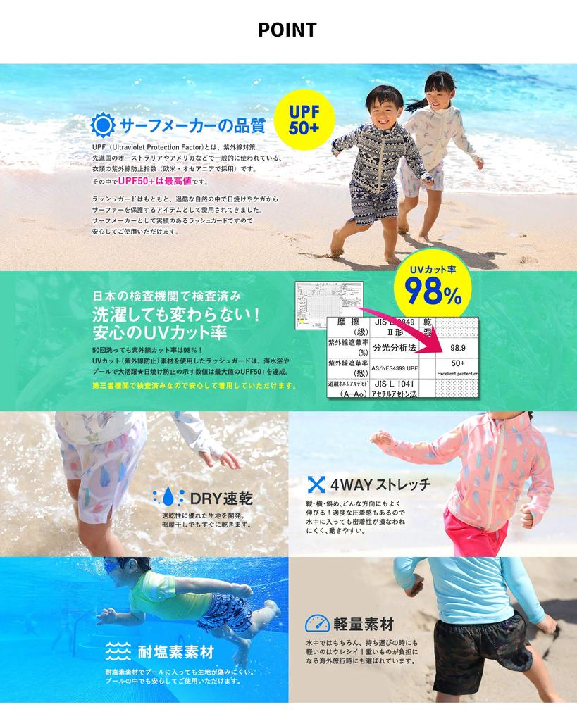 HEAZEL Rash Guard Cool To the UV UPF Available In 25 Colors and Junior and Baby Size 130 Kids' Leggings, Touch, Protection, 50+, Patterns, Swimsuits,