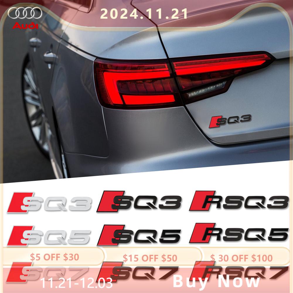 3D ABS Dekoracja Tylnej Klapy Samochodu Naklejka z Emblematem dla Audi SQ3 SQ5 SQ7 RSQ3 RSQ5 RSQ7 Akcesoria do Stylizacji i Modyfikacji Samochodu