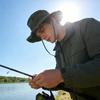 Outdoor Fishing Hat for Men Wide Brim Sun Protection Boonie Cap Army Green Tactical Hiking Safari Mesh Breathable Bucket Hat