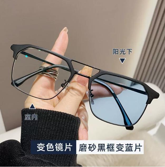 Photochromic Blue Light Blocking Semi-Rimless Non- Computer Glasses one size