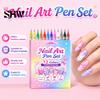 Dual Tip Nail Art Tools 12Pcs Markers for Girls, 12 Colors Markers, Broad & Fine Creative Beauty Crafts Kids Polish Pens, Quick Dry DIY Manicure