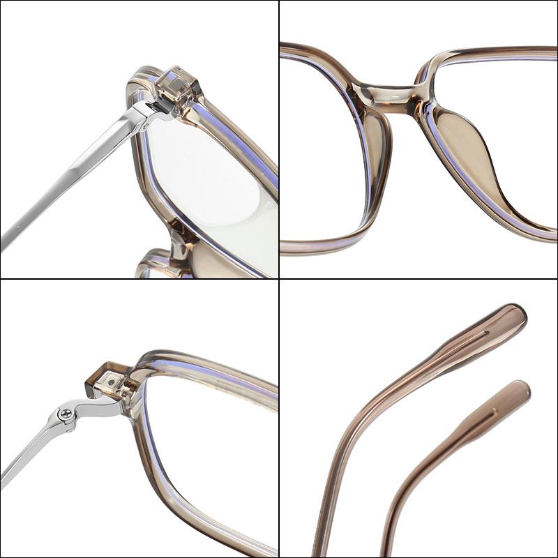2024 Fashion Square Metal Eyeglass Frame - Face Slimming, Anti-Blue Light, Unisex for Myopia