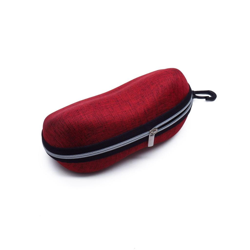 

Eyeglass Case Peanut-Shaped Sunglasses Storage Zippered Eyeglass Holder Impact Resistant Hard Eva Glasses Box For Travel Outdoor красный