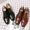 Fashion Buckle Business Dress Shoes Men's Shoes Pattern Embossed Casual Shoes Pointed Youth Fashion Shoes Zapatos Hombre