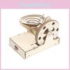 Kid's Wooden Diy Electric Rotating Marble Run Science Experiment Toy For Steam Education