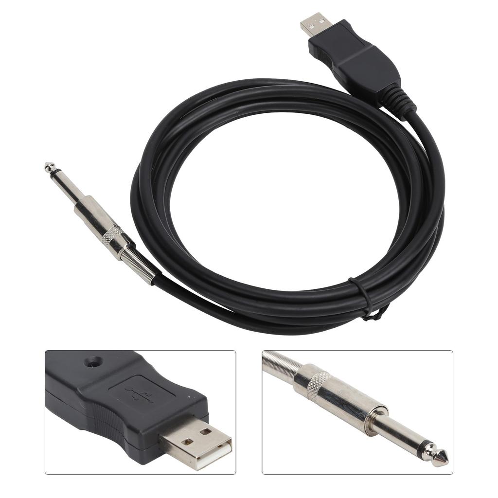 Guitar USB Cable 3 Meters Compatible with The Computer Connection Instrument Cable for Electric