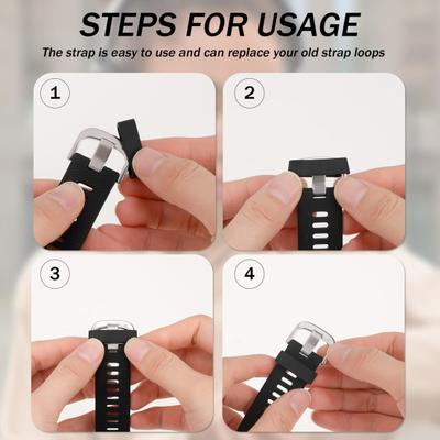 4 Stück 12/14/16/18/20/22/24/26 MM Silikon-Uhrenarmbandschlaufe Armbanduhr Band Keeper Retainer Loop Smartwatch Verschlussring Ersatzzubehör