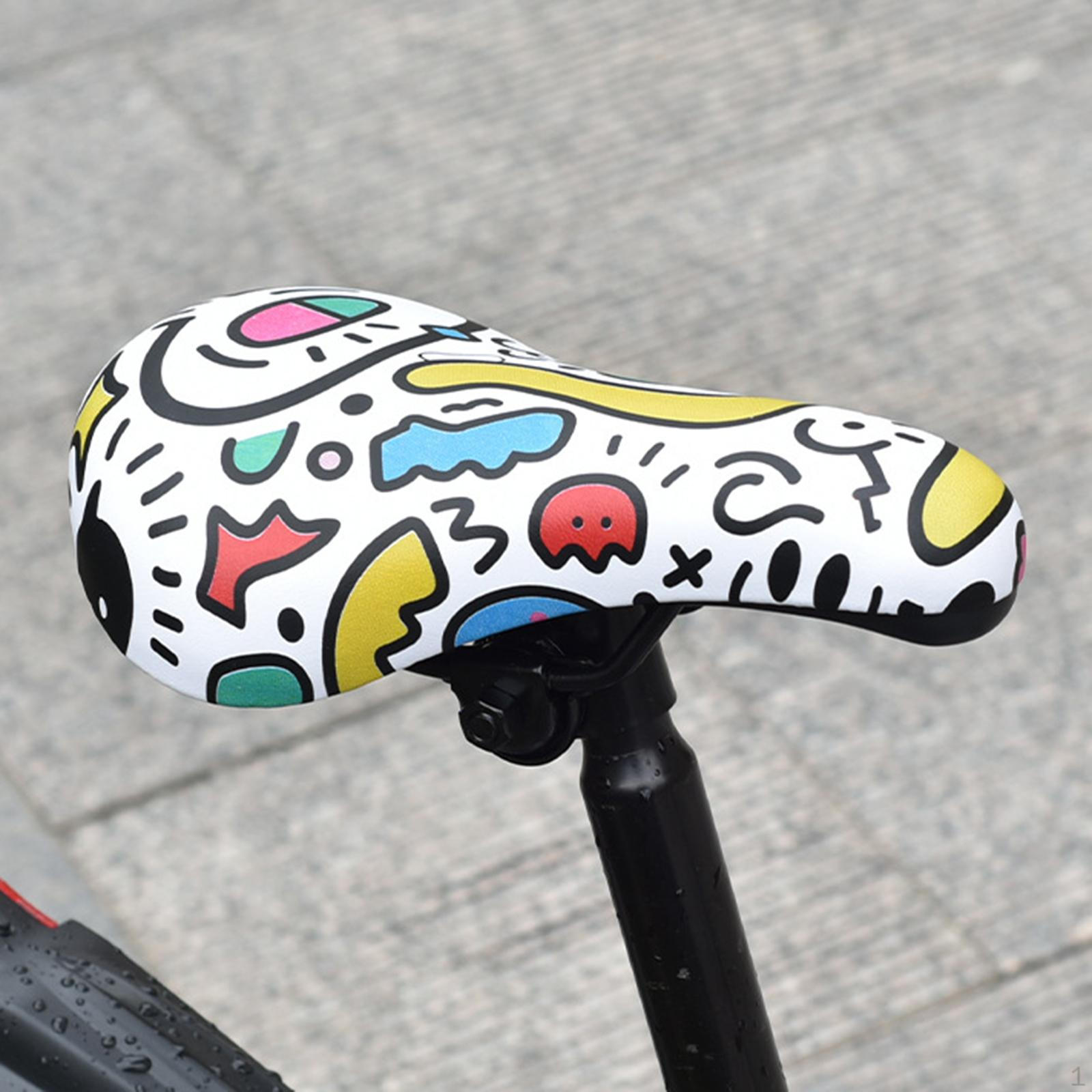 Cartoon Design Children's Bicycle Saddle, Replacement Shock Absorber for Road And Cobblestone Colorful Mouth