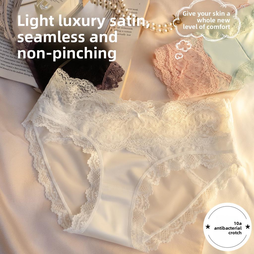 Braguitas Triángulo de Verano Finas para Mujer, Nuevas, Sexy, de Encaje Semitransparente, Malla, Algodón en la Entrepierna