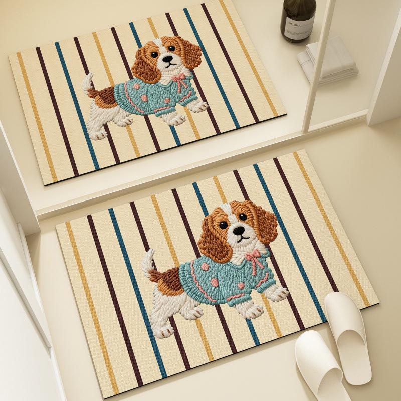 Quick-Dry Cartoon Diatom Mud Bathroom Door Mat – Absorbent & Non-Slip