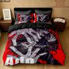 Ado Pattern Bedding uilt Set uilt Cover Pillowcase Home Decoration Birthday Gift (1 * duvet cover + 2 * pillowcase without core)