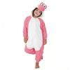 Kids Onesies Cartoon frog Kigurumi Pink Fleece Pajamas for Halloween Christmas Party Outfit