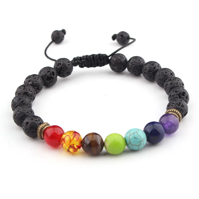 2024 New 7 Chakra Anxiety Crystal Bracelet Healing Stone Balance Reiki Yoga Friendship Charm Bracelet  Jewelry 2023