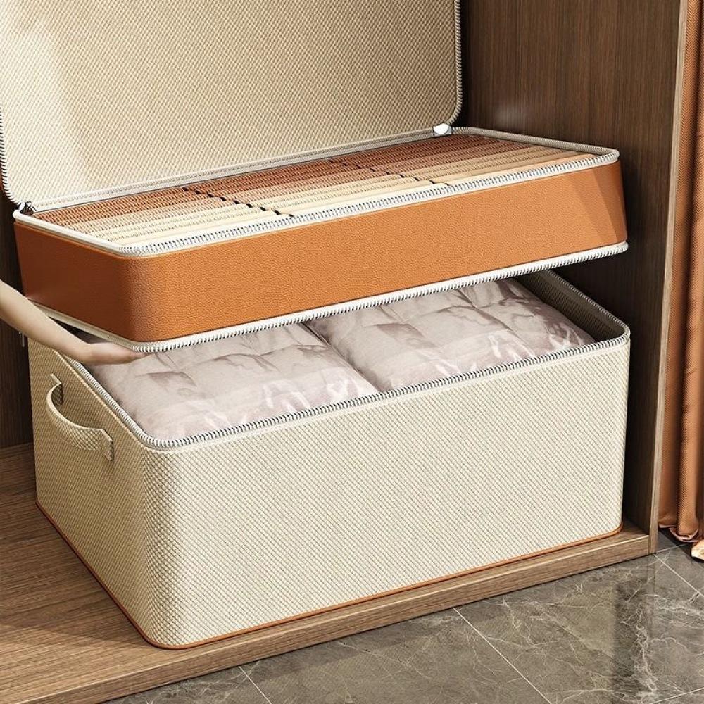 Large Capacity Moving Wardrobe Clothing Storages Box Fold Able Quilt Storage Bag Moving Bag Cotton Quilt Bag For Bedroom Closet
