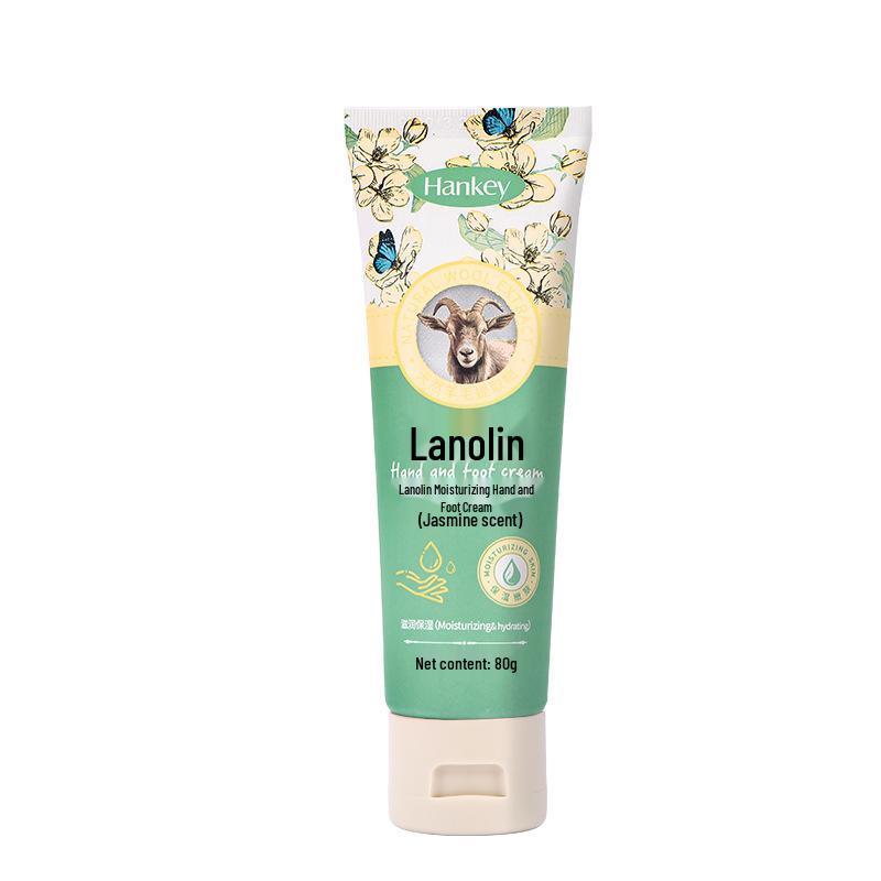 Cremă de Mâini și Picioare cu Lanolină Han Ji 80g - Hidratantă & Anti-Crăpare pentru Toamnă/Iarnă. Cremă Hidratantă Portabilă.