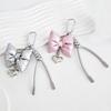 Stylish Heart Bowknot Keychain Pendant Suitable for Women's Handbags Phone Case Purses Adding Style to Your Accessories