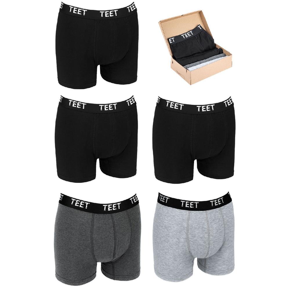 Men's Boxer Premium Set Of 5 Cotton Lycra Patterned Full Fit New Year's Gift