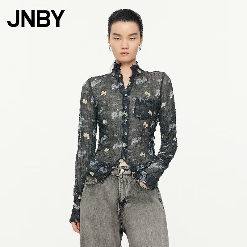 JNBY 2024 Autumn Floral Print Long-Sleeve Shirt S