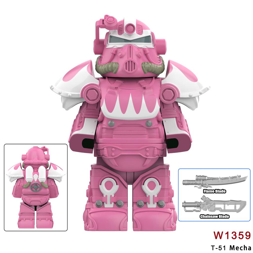 Neueste Bos Game T60 Power Rüstung Armee Offiziere Soldaten Figur Maschinengewehr Modell Bausteine Kinderspielzeug Geschenke Junge Mädchen Juguetes