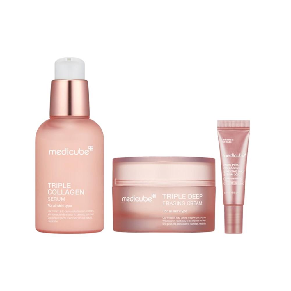 Medicube Collagen Elasticity 2-Piece Set, Firming & Plumping Skincare, Serum 55ml + Cream 50ml (Plus PDRN Exosome Shot Mini)