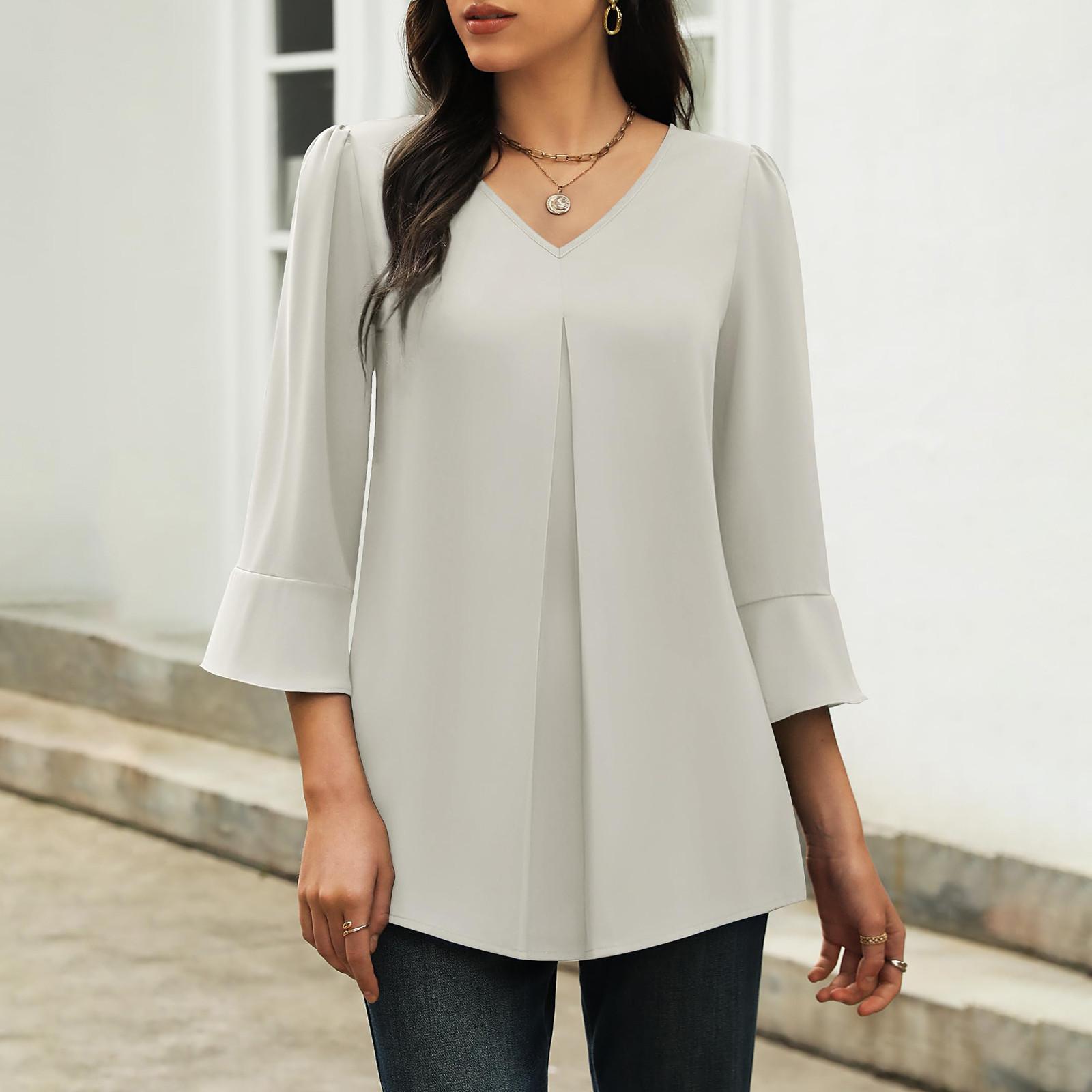 

Женские футболки с принтом и графикой Блузки Повседневные топы больших размеров Базовые топы Пуловеры S белый