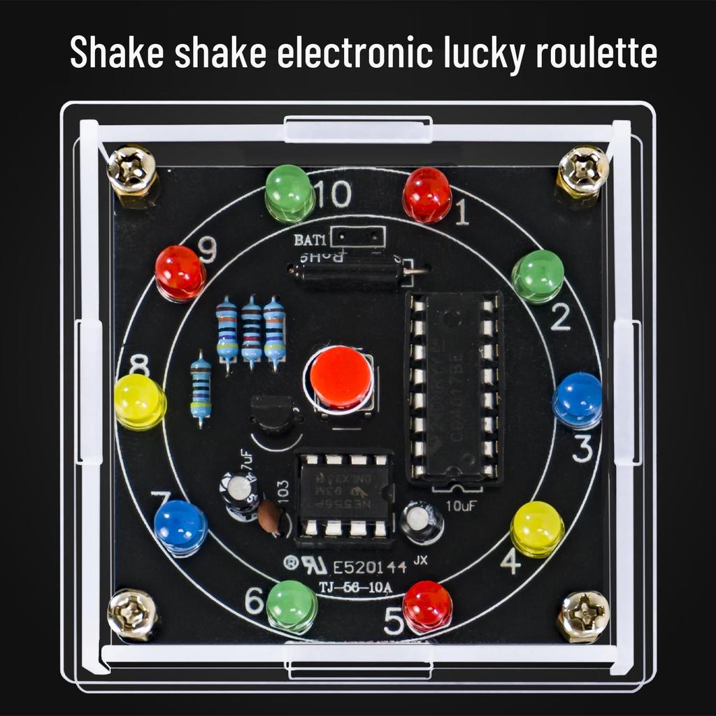 DIY Electronic Lottery Machine Kit: Fun Analog Turntable with Circuit Board Assembly for Practical Training