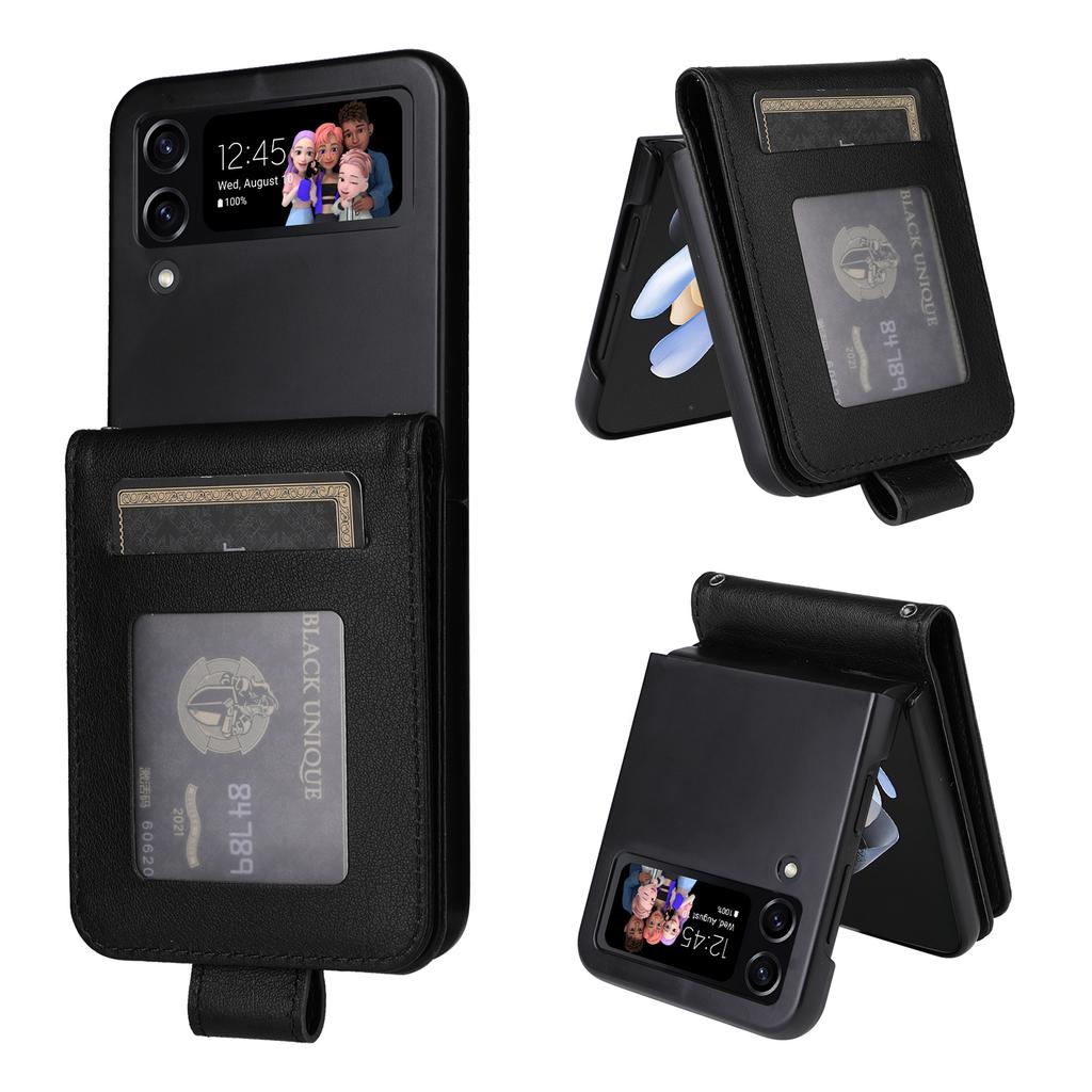 For Samsung Galaxy Z Flip4 5G Case Card Slots PU Leather Phone Cover