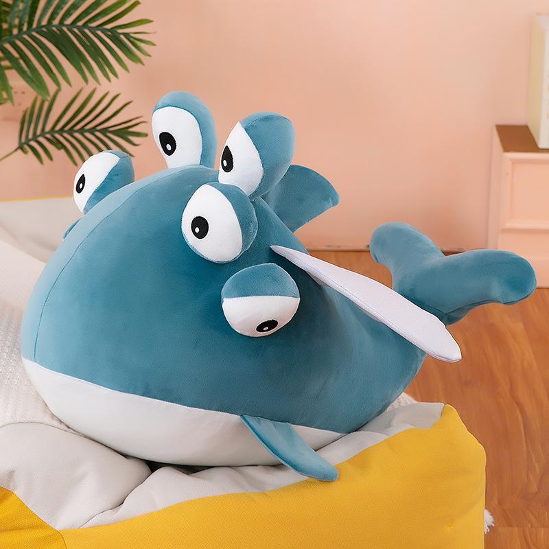 30cm Lustiges Monster Sechs Augen Fliegender Fisch Plüschpuppe Niedlich Cartoon Alien Fisch Plüschtier Weiche Füllung Kissen Ornament Kindergeschenk