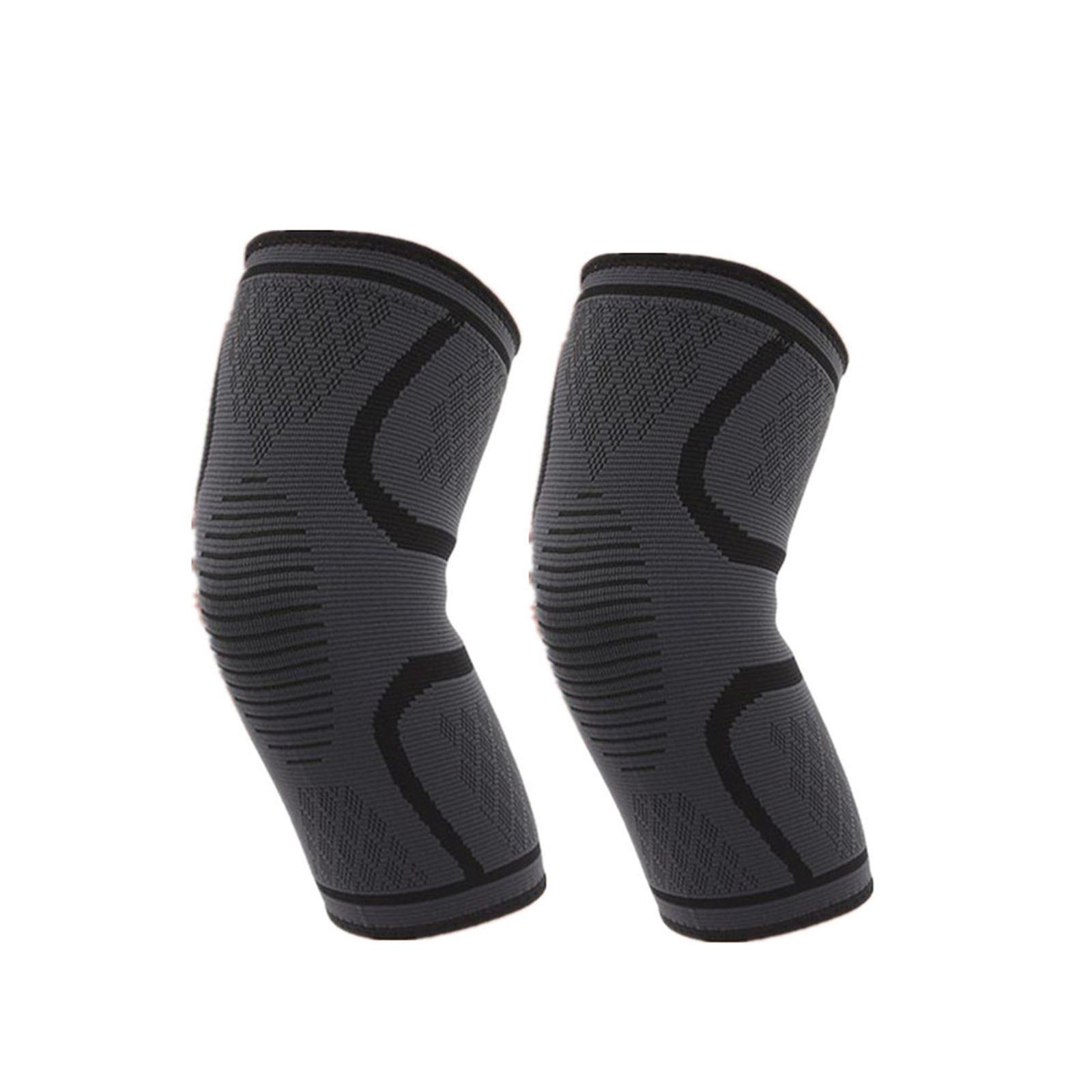 

1 пара наколенников, поддерживающий компрессионный рукав, дышащая подушечка для бега, артрита, разрыва мениска, занятий спортом, облегчения боли в суставах L чёрный