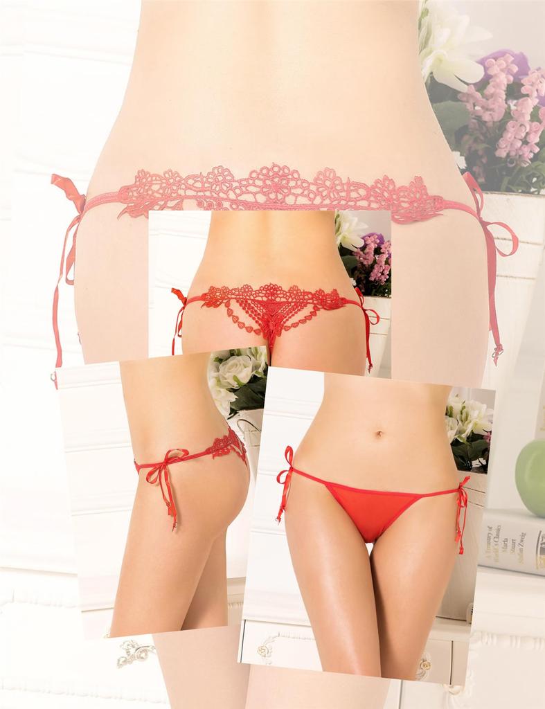 Sexy with Floral Plus Sizes Cute Mesh Beautiful Lingerie [comeondear] Women's T-Back Embroidery, (M, L, 2L, 3L), Underwear, Elegant, See-Through,