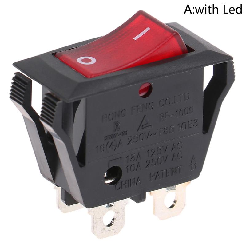 4Plug Power Rocker Switch Rf-1009 16A Control Switch With Led Light For Rongfeng On/Off/I/O Switch