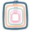 M-Modern-5 Pcs Embroidery Hoop Rectangle Embroidery Frame Cross Stitch Hoop Sewing Tool For Art Craft Handy Sewing,With Needles