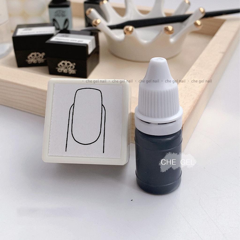 Tampon à motifs pour ongles Beau Clair Délicat Portable Tampon d'entraînement pour nail art pour s'exercer