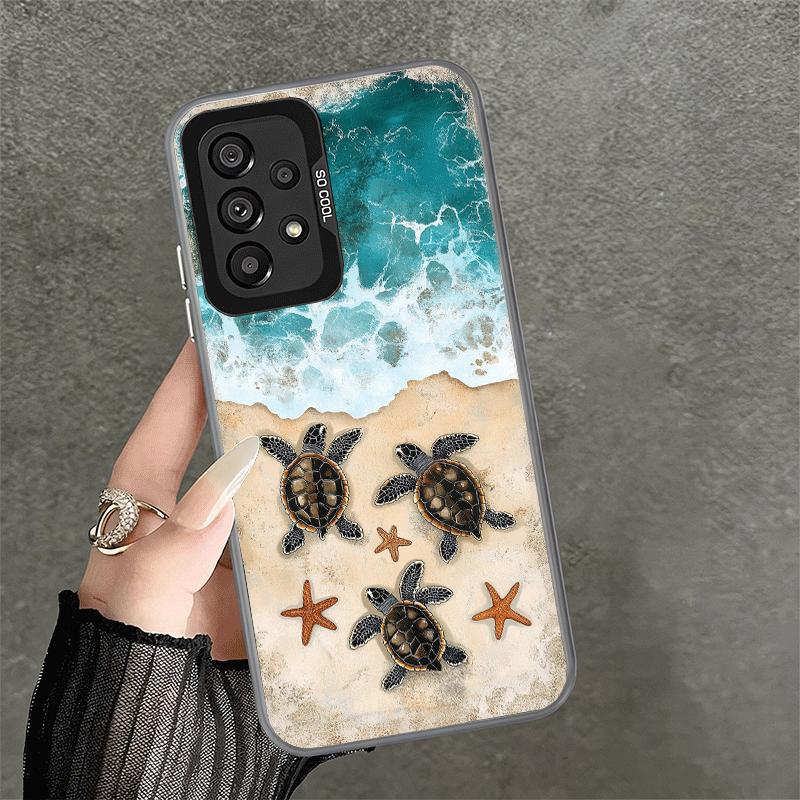 Summer Sea Turtle Cute Soft Phone Case for Samsung A17 A16 A15 A14 A13 A57 A56 A55 A54 A53 A37 A36 A35 A34 A33 A26 A25 A24 A23 A
