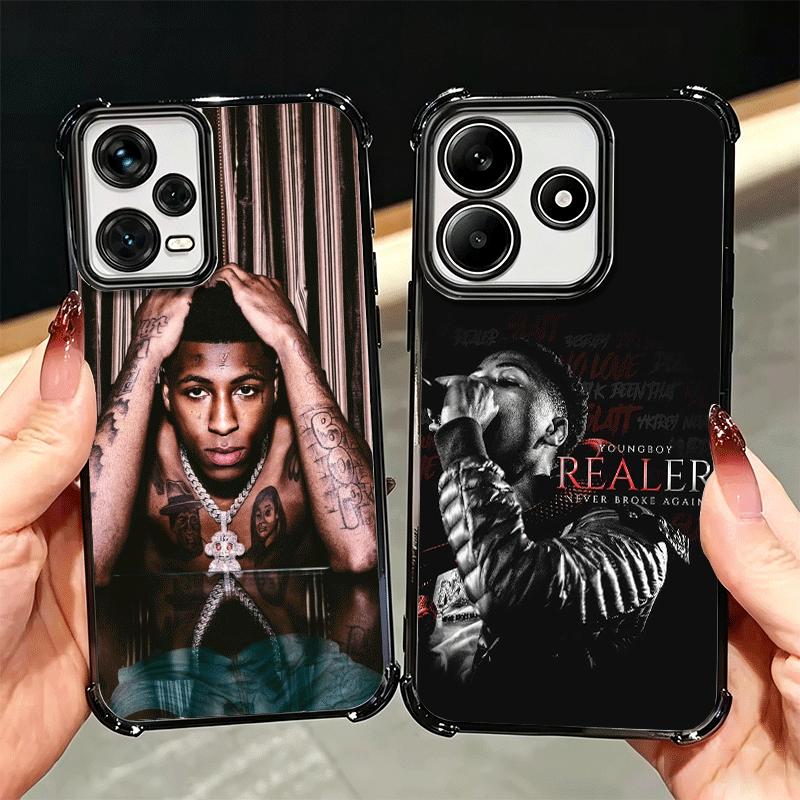 Rapper YoungBoy Plating Phone Case For Xiaomi Redmi Note 14 15 Pro Plus 13 12 11 11S 11T 10 9S 9 5G Anti-Fall Airabag Cover