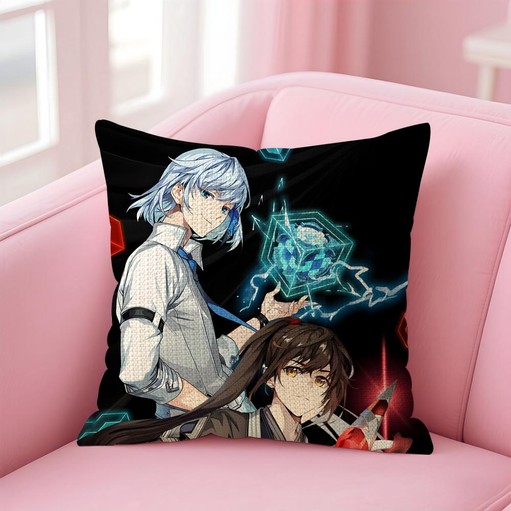 TTower Of GodD Anime Cushion Cover Natural Linen Pillow Case DoubleSided Print Decorative Sofa Pillowcase Home Decor Gift