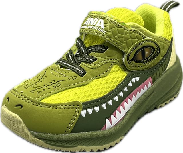 

Ania Sneakers Dinosaur Animal Adventure Mosasaurus Triceratops Velociraptor Great White Shark Kids Shoes Ania 51002 cm [Ania] Children s 16.0 зелёный