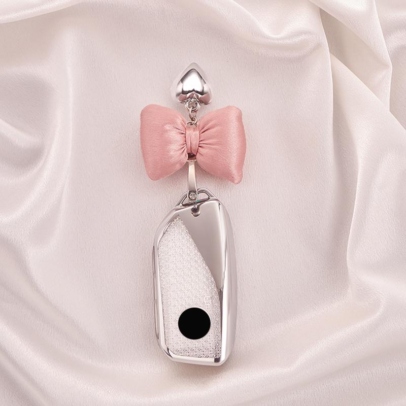 Car White Diamond Pattern TPU for BMW G07 X7 LCI U11 X1 G70 7 Series 740i G09 XM F98 X4M G18 X5 G81 M3 I20 Remote Key Case Cover