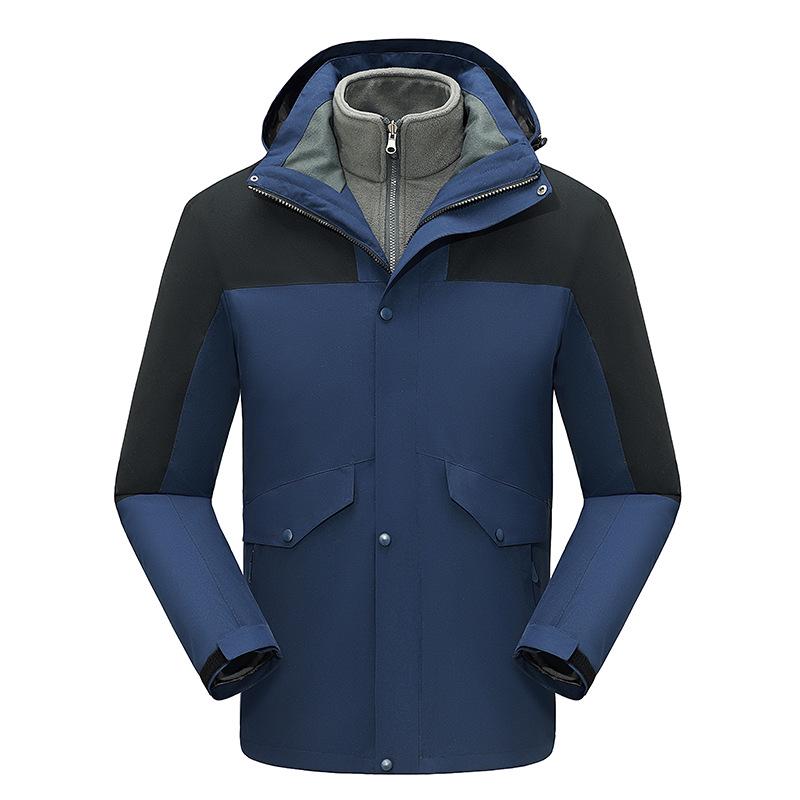 

Индивидуальная мужская и женская командная униформа 3-в-1, ветрозащитная, водонепроницаемая и теплая, с нанесением логотипа, для осенне-зимней рабочей одежды XS