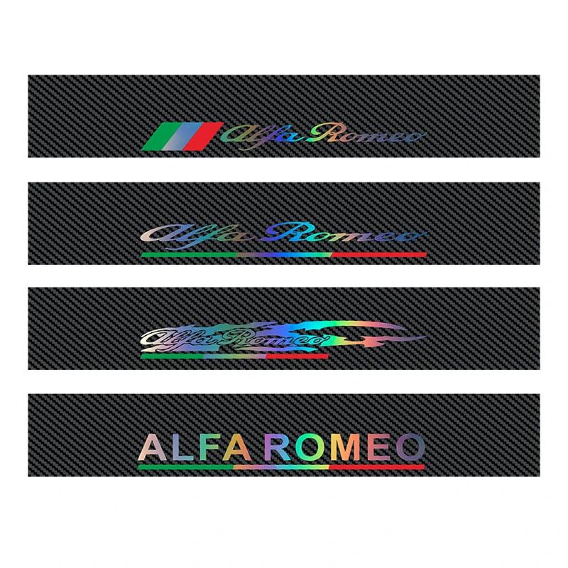 ZOPJT1 Carbon Fibre Color Car Windshield Sticker Decal for Alfa Romeo Logo Stelvio Brera Giulia 166 156 159 147 155 Mito GT Giulietta