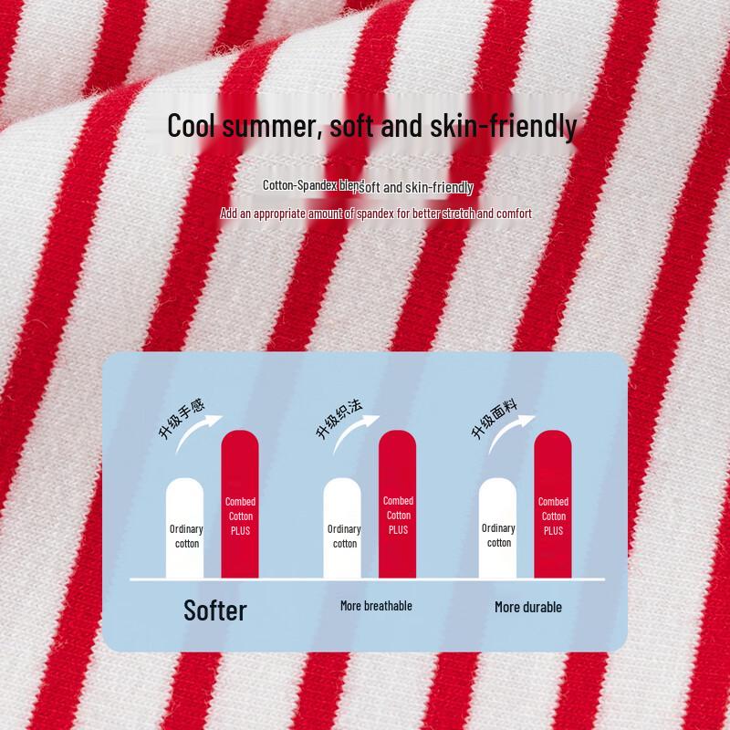 Beibeiyi Sommer Mädchen gestreiftes T-Shirt Kleid