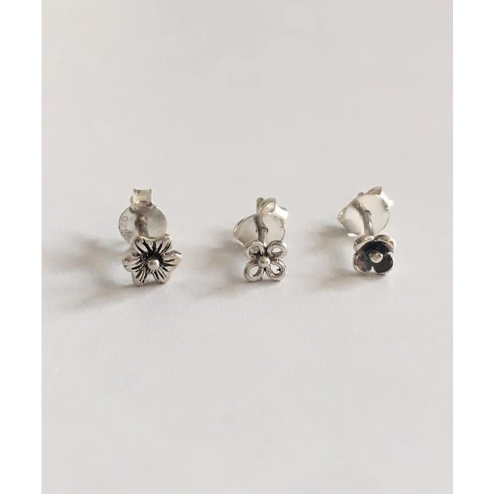 [4Xtyle] (Silver925) Antique Flower Earring