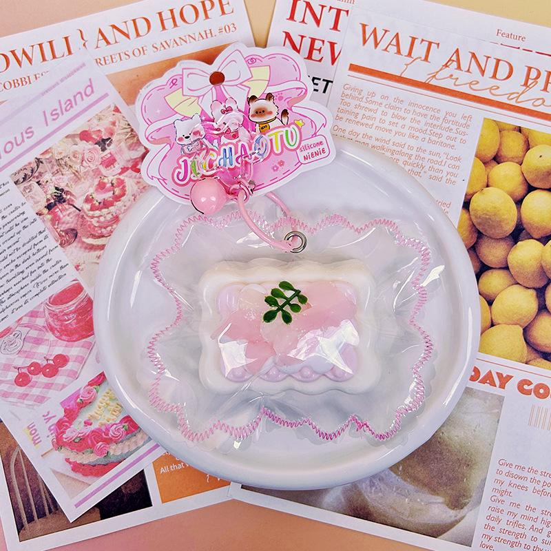 Silicone Peach Toast Stress Relief Squeeze Toy