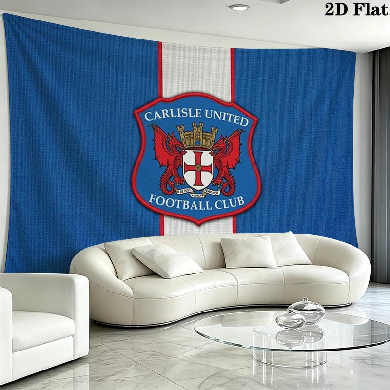 Carlisle United Wall Tapestry Aesthetic Wall Hanging Printed Fabric Blanket Decorative Tapestries for Bedroom Living Room Home Decor