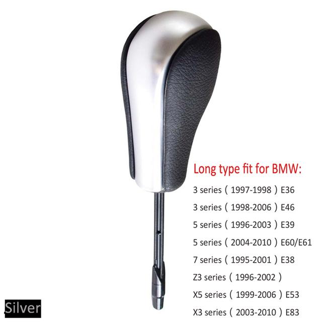 Mânere automate pentru cutia de viteze pentru mașină Buton schimbător de viteze Cap pârghie pentru BMW E39 E46 E53 E60 E61 E63 E64 E83 E81 E82 E87 E90 E91 E92