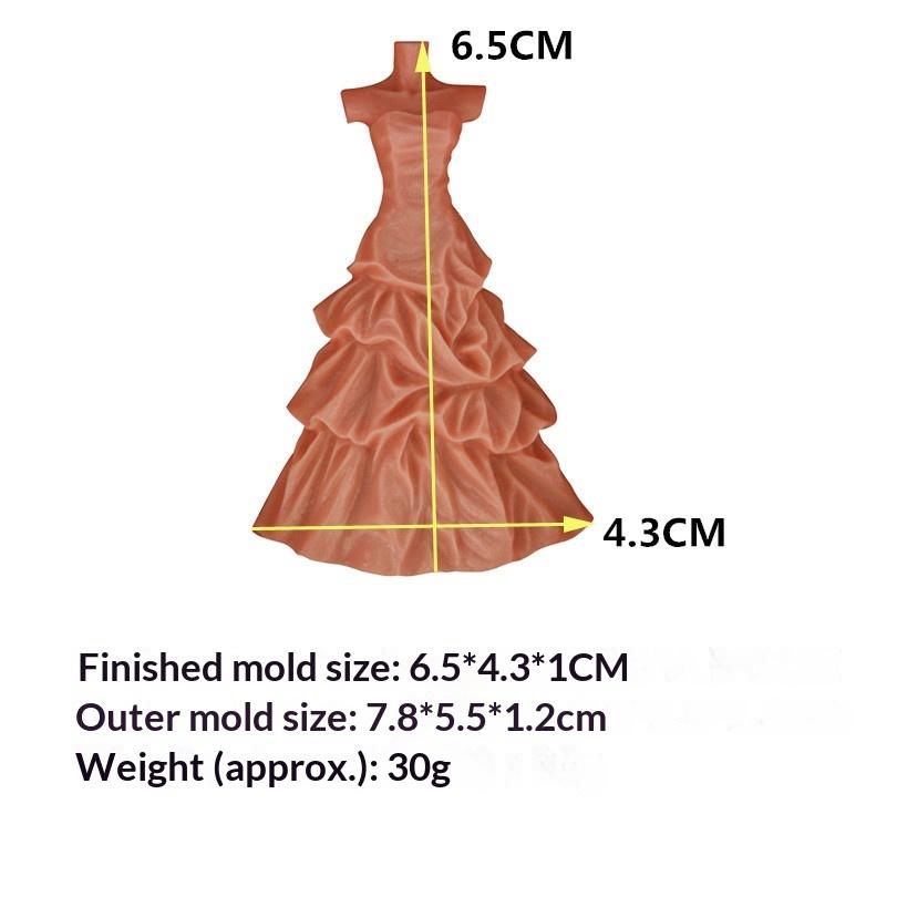 2Pcs Wedding Dress Silicone Mold Cake Decorating Tools Kitchen Baking Chocolate Candy Molds