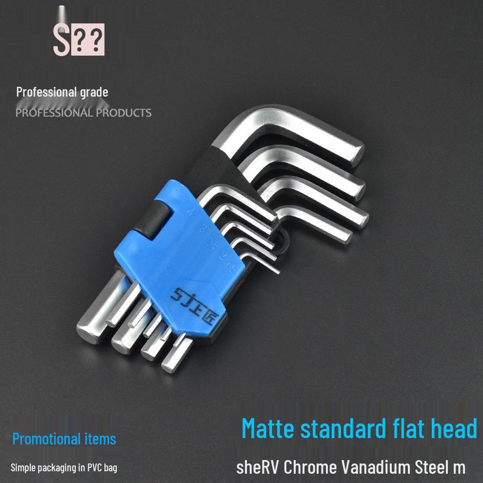 Extended Ball Head Hex Key Set with Flat Head Wrench Combination