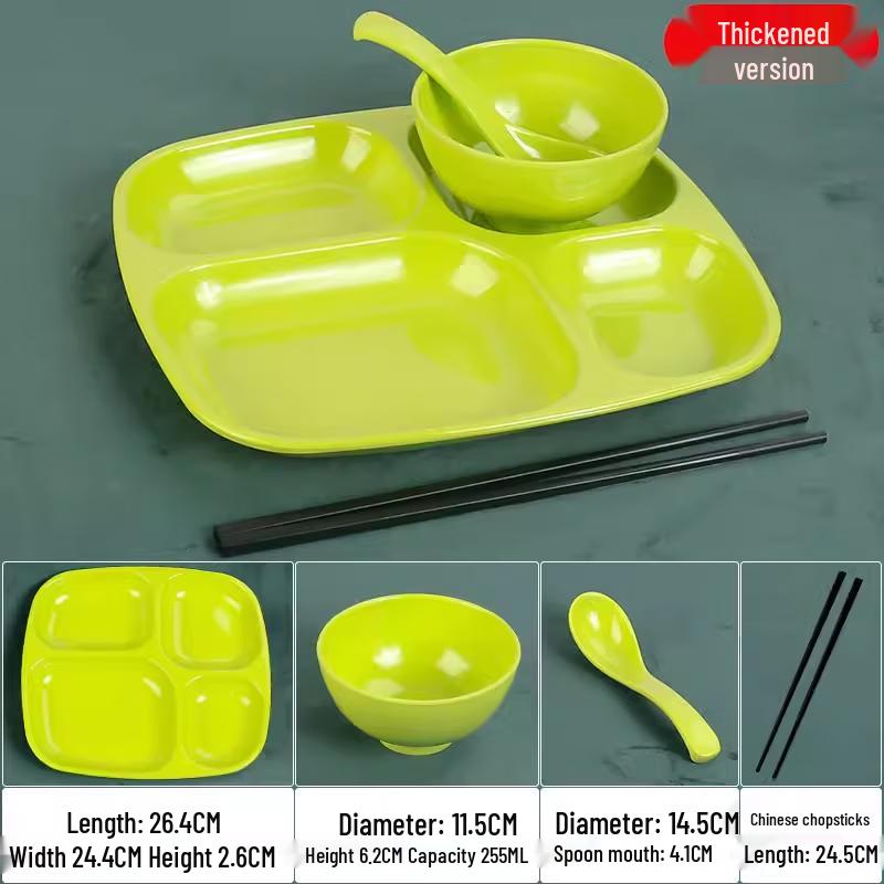 

A5 Melamine Four-Compartment Cafeteria Plate Set