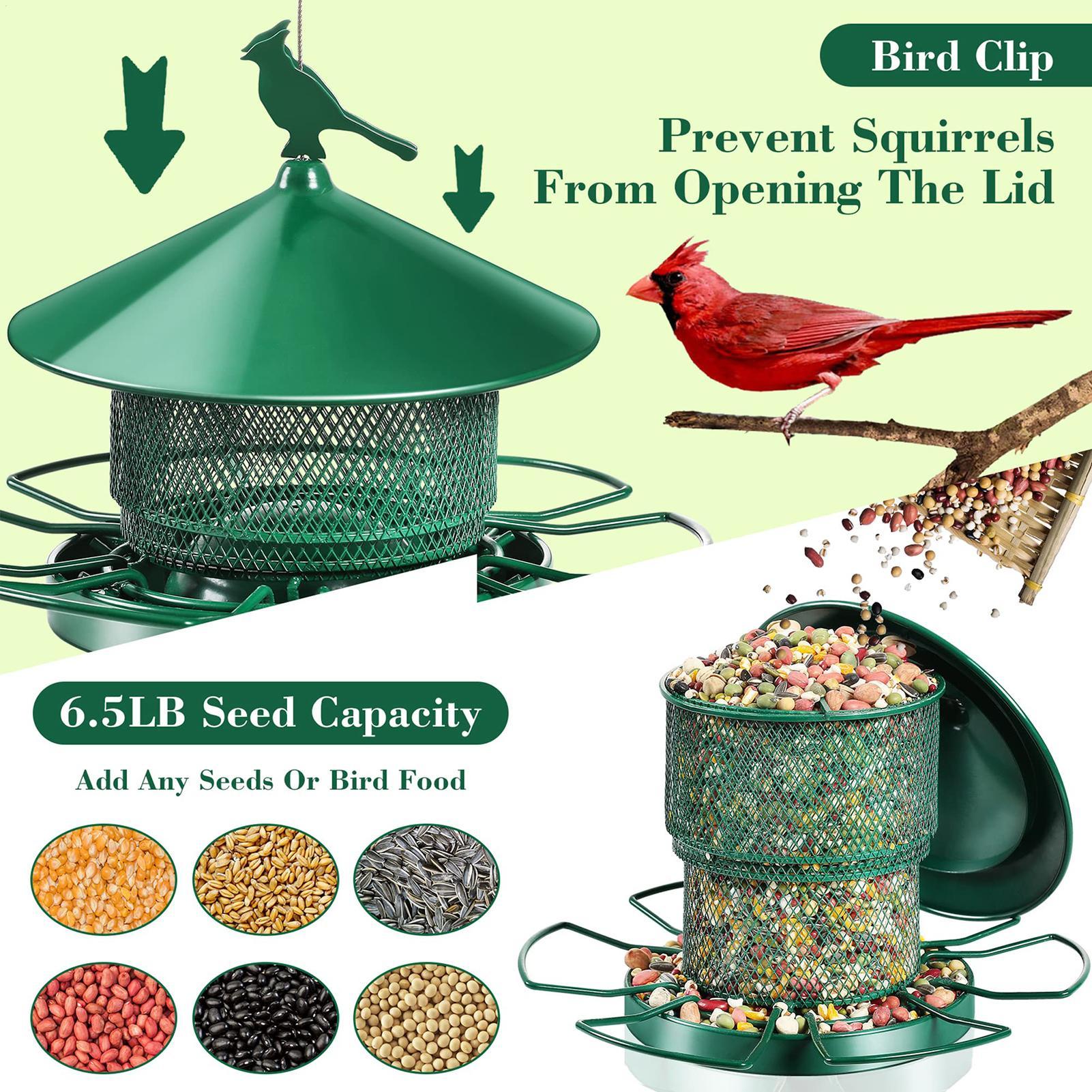 

Bird Feeders For Outdoors Metal 3-Layer Expendable Squirrel Proof Squirrel Resistant Outdoor Bird Feeder For Backyard Window CN