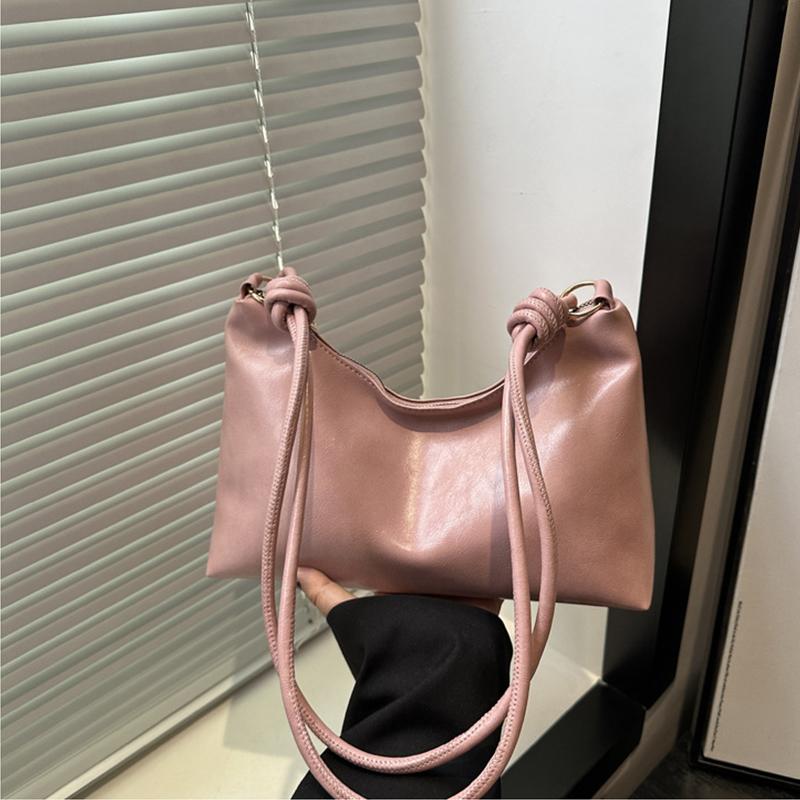 New Fashionable Women's Bag High-end Soft Leather Texture Single Shoulder Bag Women's Crossbody Bag Geometric Wide Shoulder